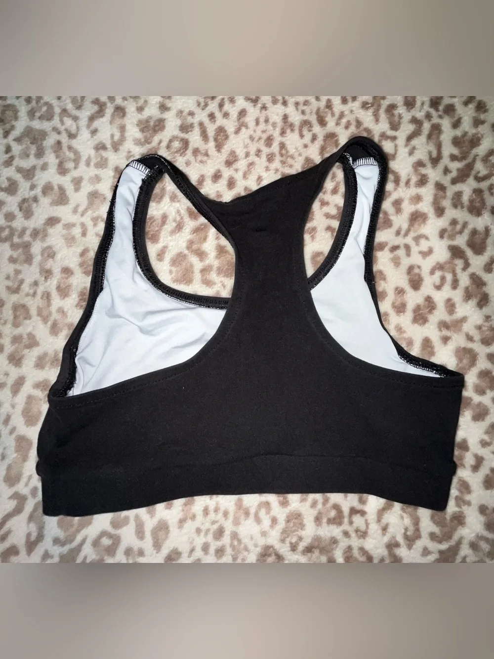 Women's Black Racerback Sports Bra - Varsity Spirit
